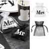 10 sachets en Organdi "Mr & Mrs"