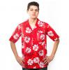Chemise hawaïenne Pacific Flower rouge