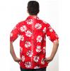 Chemise hawaïenne Pacific Flower rouge - dos