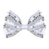 Noeud-papillon à paillettes - argenté - 1 