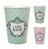 10 gobelets en carton "With love"