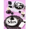 10 assiettes en carton "Mr & Mrs" - exemple