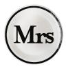 10 assiettes en carton "Mr & Mrs" - Mrs