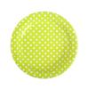 10 assiettes en carton à pois - vert