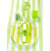 10 assiettes en carton rayées - vert - exemple