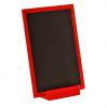 Ardoise en bois personnalisable avec présentoir 15 x 10 cm - rouge