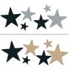 Déco de salle "Étoiles brillantes" 6 pcs