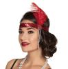 Bandeau rouge avec plume "20´s" 