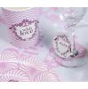 12 cartons personnalisables ronds "With love" - rose vif exemple