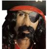 Moustache autocollante "Dangereux pirate" avec perles