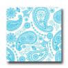 20 serviettes "Motif Paisley" - bleu clair