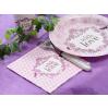 20 serviettes "With love" - rose - exemple