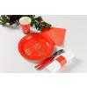 20 serviettes "Flocons de neige scintillants" - rouge