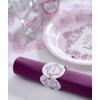 6 ronds de serviette "With love" - rose vif exemple