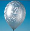 5 ballons argentés "25"