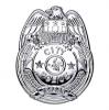 Insigne "City Police" argentée 8 cm - 1 