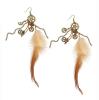 Boucles d´oreilles Steampunk "Plumes et Engrenages" 2