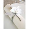6 fleurs de déco "Petite orchidée" - blanc - exemple