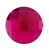 6 gros strass "Diamant rond" - rose vif