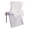 10 housses de chaise avec noeud en intissé - blanc