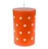 Bougie cylindrique "Polka Dots" 11 cm - orange