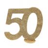 Déco de table "50 & paillettes" 10 cm - doré
