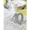 Déco de table "50 & paillettes" 10 cm - argenté exemple