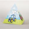 Déco de table pyramide "Tracteur" 13,5 cm 5 pcs - face 3