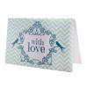 6 cartons de table "With love" - vert menthe