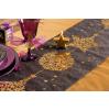 Chemin de table "Flocons de neige scintillants" 5 m - ivoire