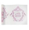 Chemin de table "With love" 5 m - rose vif