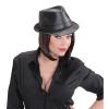 Chapeau Trilby en faux cuir - 2 