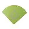 6 éventails de déco "Just Married" - vert