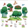 Déco murale "Paradis des plantes & des animaux" 20 pcs