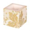 Bougie cube "Elegance Deluxe" 8 cm - beige