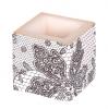 Bougie cube "Elegance Deluxe" 8 cm - gris