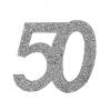 6 confettis paillettes XXL "50 ans"