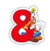 Bougie à chiffre "Mickey et ses amis" 6 cm-8